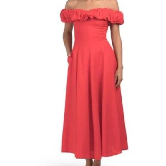 Nicholas Yara Puff Off-the-Shoulder A-Line Maxi Dress - Picture 4 of 5